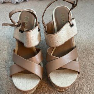 Tan and Cream Wedges